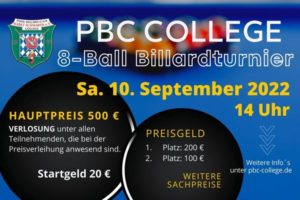 8-Ball Billardturnier des PBC College Markt Schwaben e.V.
